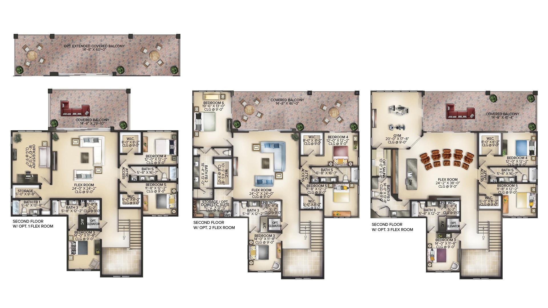 Floor plan for second floor of home